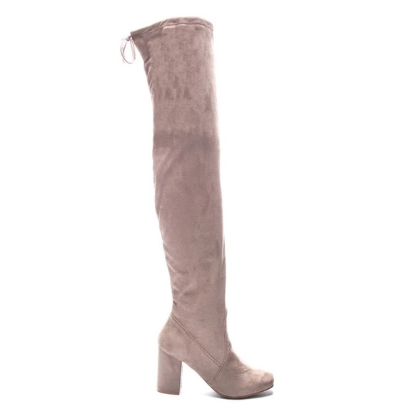 Chinese Laundry Kiara Over the Knee  Suede Boots in Taupe/Grey size 5. - Picture 3 of 5
